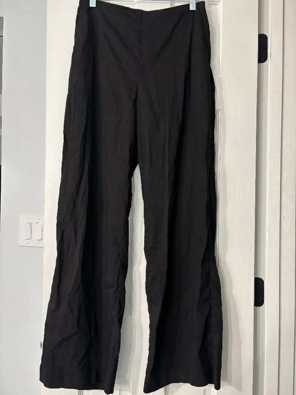 Babaton Aritzia Maritza High-Rise Wide-Leg Linen Pants - Black - Size 6